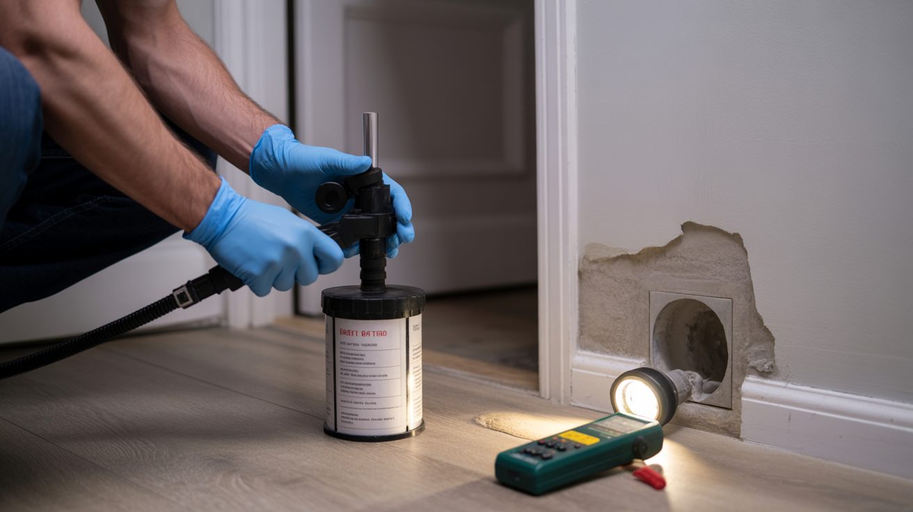 Technician documenting a free inspection in Winston-Salem